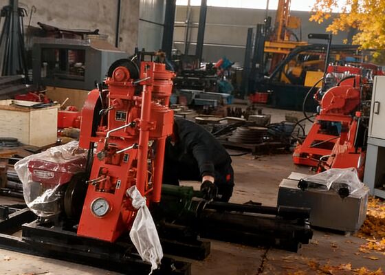 Hydraulic Small Well Drilling Equipment ST 50 Wheels Mounted Optional