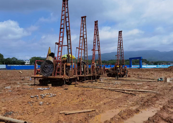 Dirigiendo la plataforma de perforación del pozo de agua de Xy-1a 180 metros de profundo