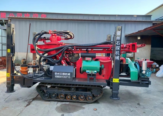 Taladro montado correa eslabonada rotatoria Rig Portable Machine del agua pequeña los 200m