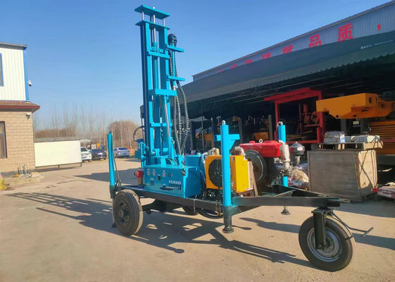 Capacidad de elevación de 15kn Rig de perforación de pozos de agua para perforación de barro y profundidad de perforación de 100m