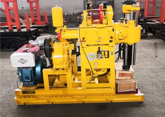 Exploración personal Máquina de perforación geológica amarilla con bomba de barro BW 160