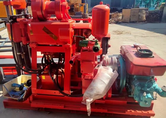Profundidad 200 m Máquina de perforación de prueba de suelo para perforación de pozos de núcleo con motor diesel de 22 CV