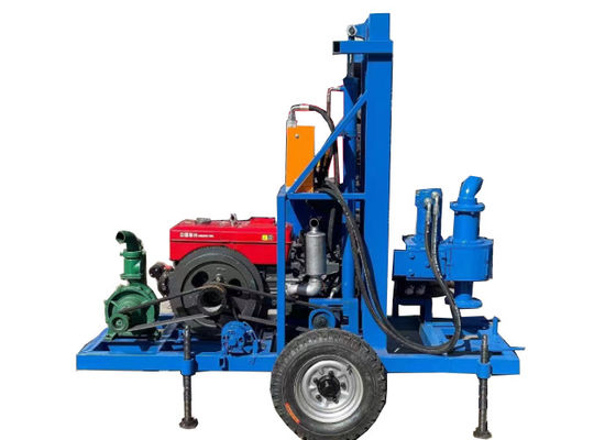 Maquina de perforación de pozos de agua hidráulica con motor diesel