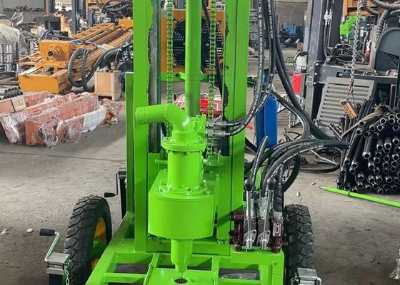 Mini plataforma de perforación de pozos de agua con motor de 18 HP para agricultura personal