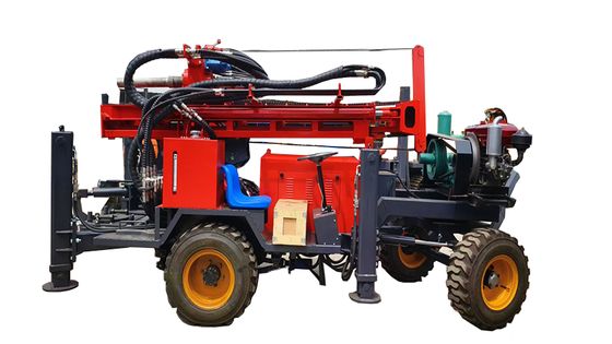 Máquina perforadora neumática grande roja / amarilla / azul para pozos de agua profundos con alta eficiencia de trabajo