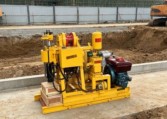 La plataforma de perforación con motor diesel de 22 HP es ideal para pruebas de suelo e investigación de cimientos