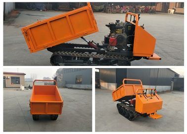Mini camión de descargador de goma del portador del transportador de la pista de 2 toneladas 600 kilogramos de capacidad de cargamento