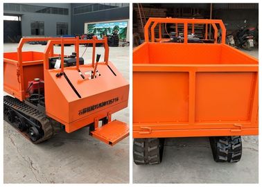 El mini cargamento de goma del uno mismo de 1 tonelada siguió color de la naranja del transportador de la correa eslabonada del descargador