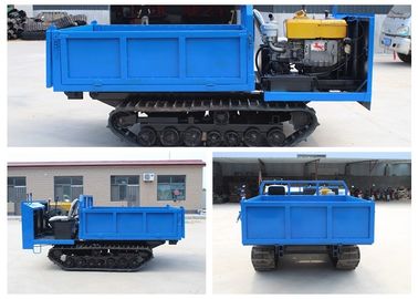 Cargamento máximo seguido diesel del vehículo del mini transportador hidráulico azul de la pista 2,0 toneladas