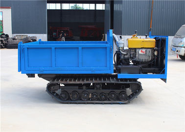 Color azul mini operación simple de goma del camión de descargador del transportador de la pista de 2 toneladas