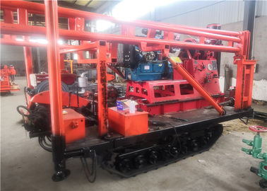 Rojo máquina montada correa eslabonada del aparejo de taladro de la perforación de los 30m - de los 200m para el agua Wells