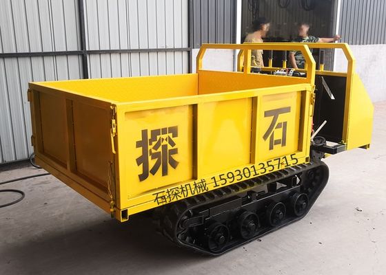 Descargador 1 Ton Small Crawler Dump 1000KG Mini Dumper del jardín del transportador de la pista
