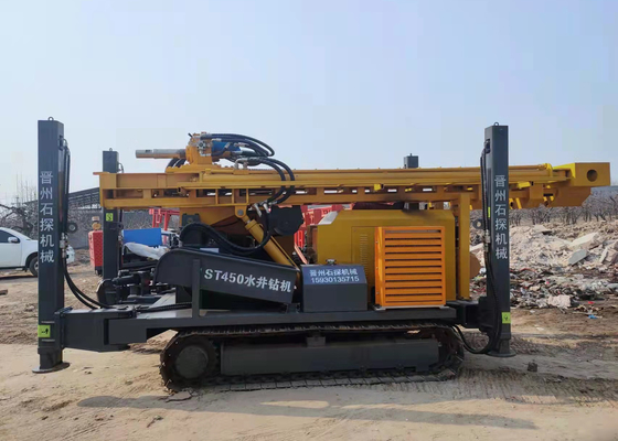 Pozo de agua de la perforación 380V de la correa eslabonada que perfora a Rig Mining Pneumatic Dth