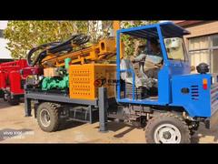 Ver demostración de perforación de pozo de agua a 180 metros de profundidad con varilla de perforación de 76/89 mm y sistema de accionamiento neumático