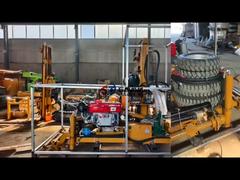 Una mirada más cercana: perforación de pozos de tractor de movimiento pequeño y fácil con sistema hidráulico